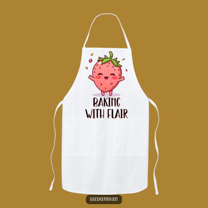 Funny Strawberry Sprinkle Apron - Hilarious Kitchen Fun Gift for Bakers!