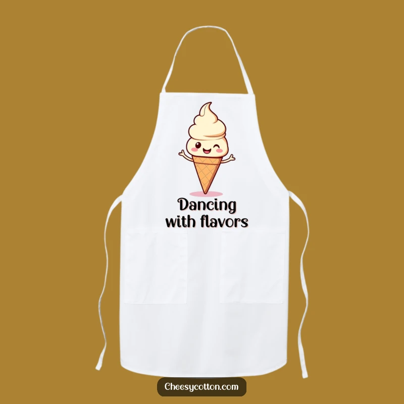 Funny Kawaii Ice Cream Dance Apron Sprinkle Fun In The Kitchen