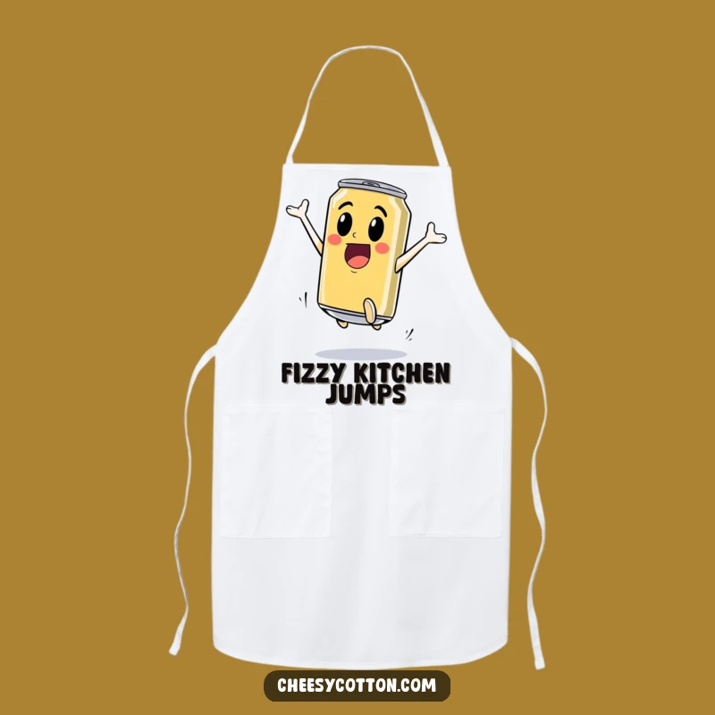 Funny Soda Jump Apron: Cook with Energy and Fizzy Fun