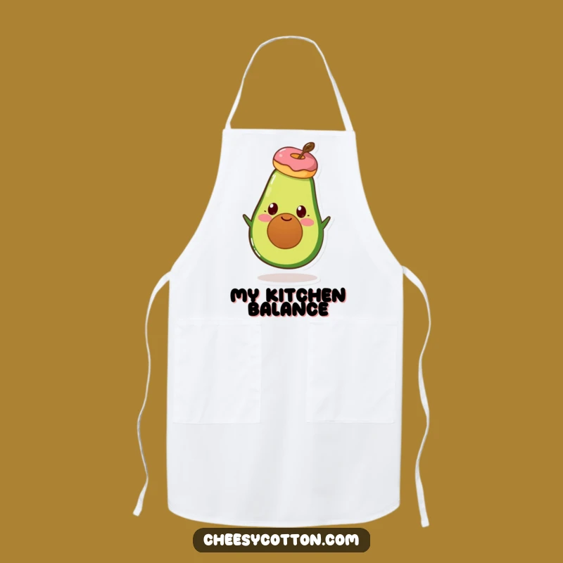 Funny Avocado Donut Apron - Hilarious Kitchen Fun Gift for Food Lovers!