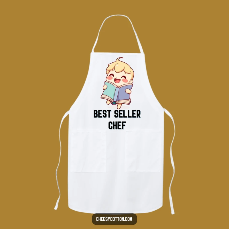 Funny Book Apron: Cook and Read with Cheer Using This Happy Character