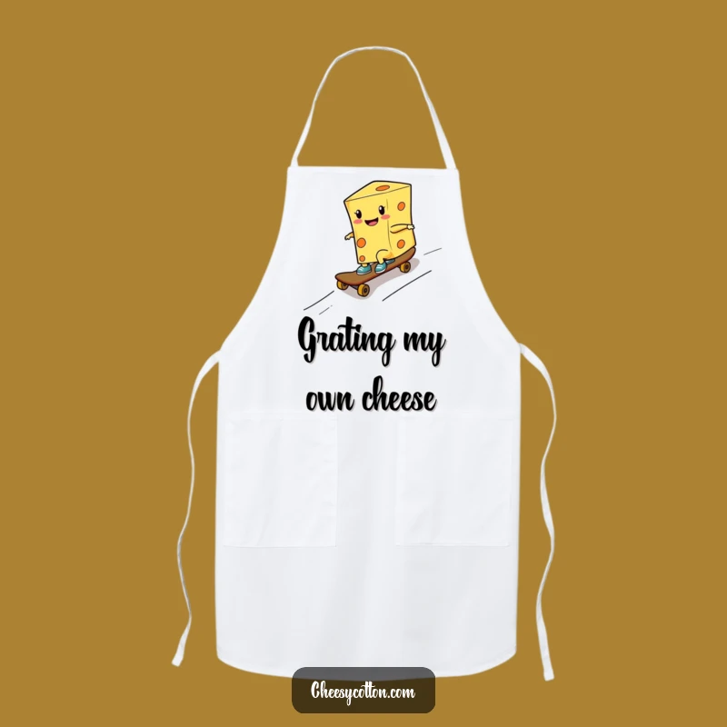 Funny Cheese Skater Apron Kitchen Ramp Action Foodie Chef Wear