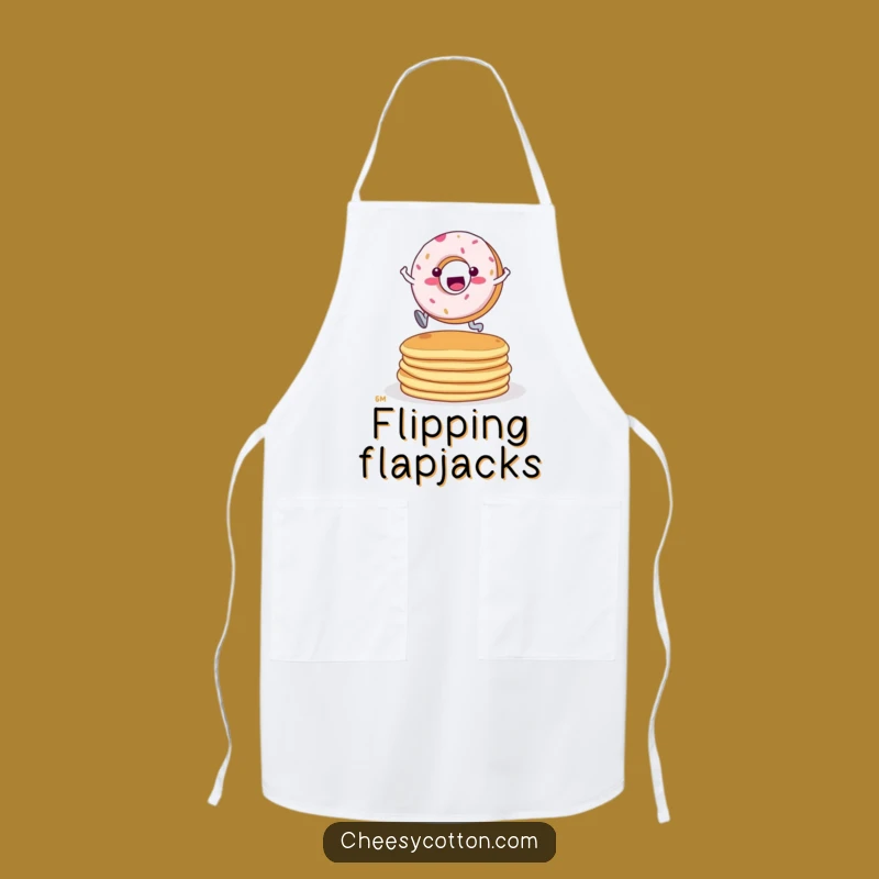 Funny Donut Pancake Leap Apron - Hilarious Kitchen Fun Gift for Breakfast Lovers!
