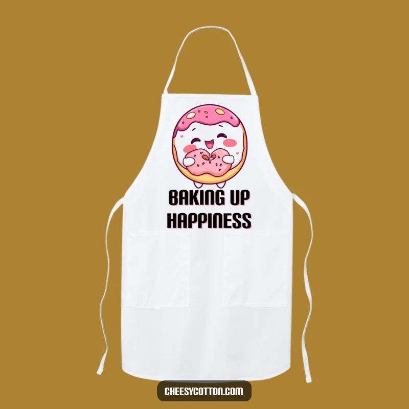 Funny Donut Sharing Apron: Kitchen Sweetness with a Generous Character