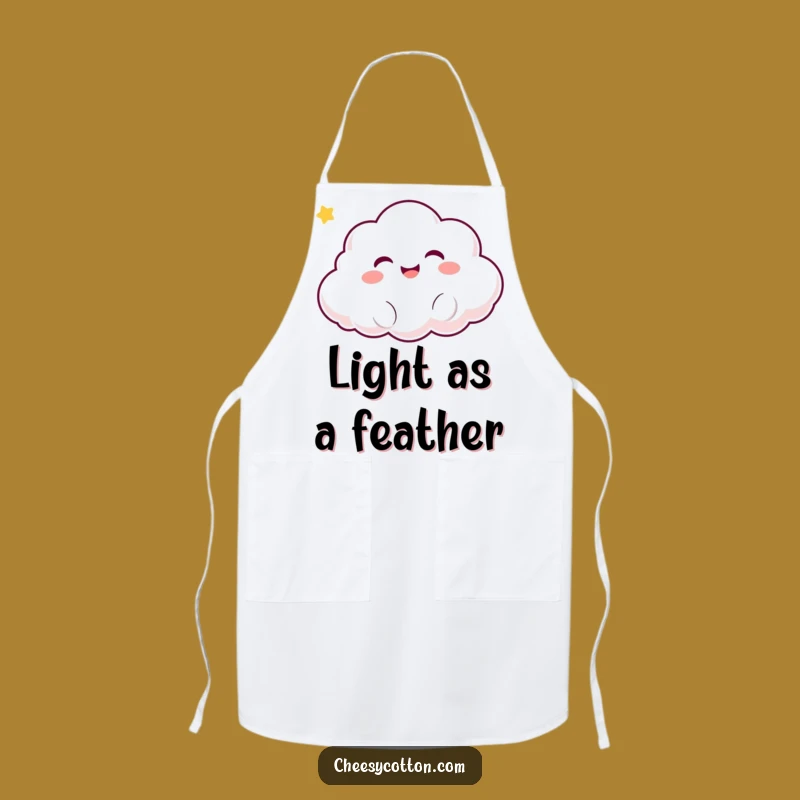 Funny Kawaii Cloud Apron: Cook With Glee! Floating Chef, Hilarious Funny Gift For Bakers