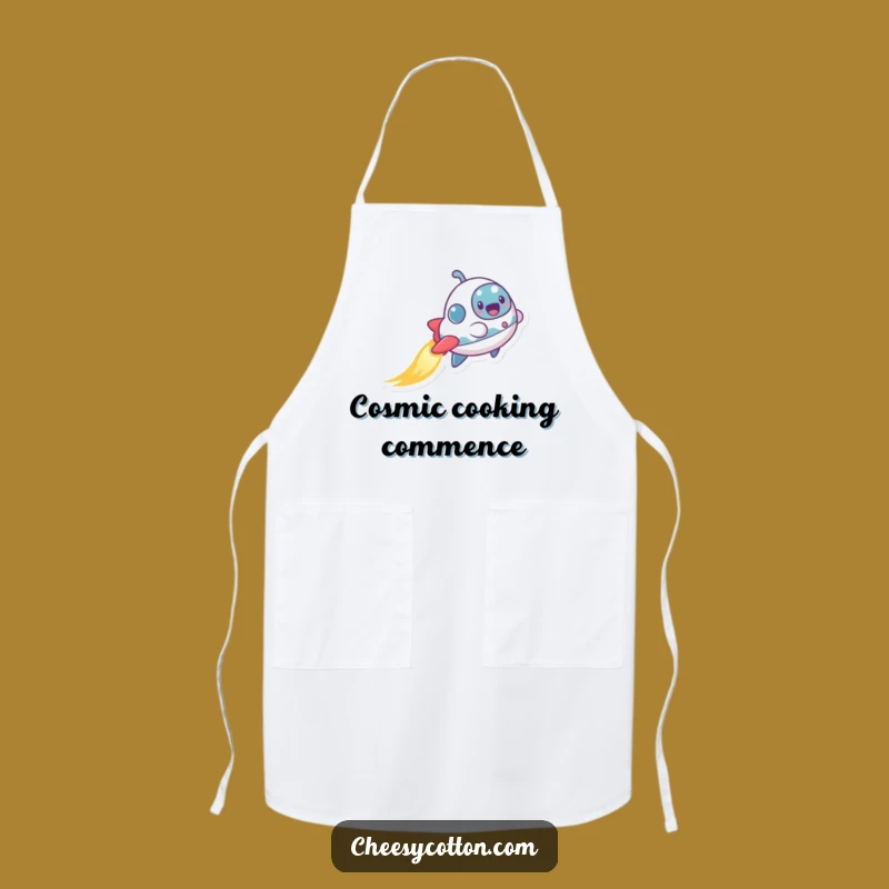 Funny Spaceship Apron: Cook Up Laughs with This Galactic Chef's Companion