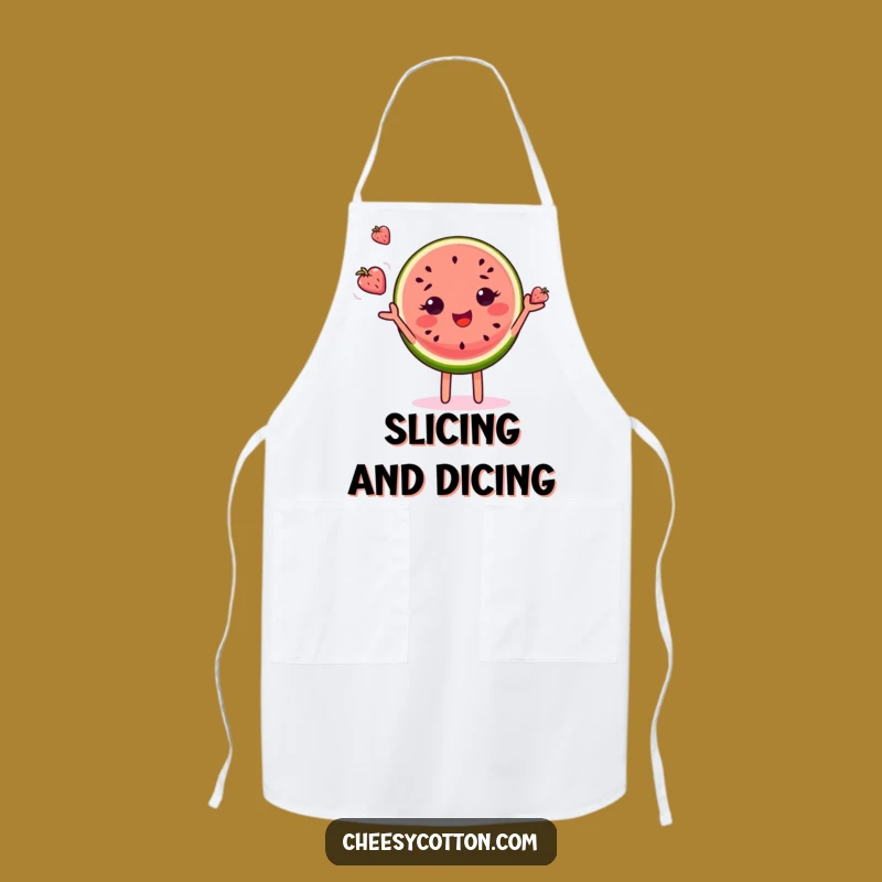 Funny Watermelon Juggling Apron - Cook Up Fun in the Kitchen