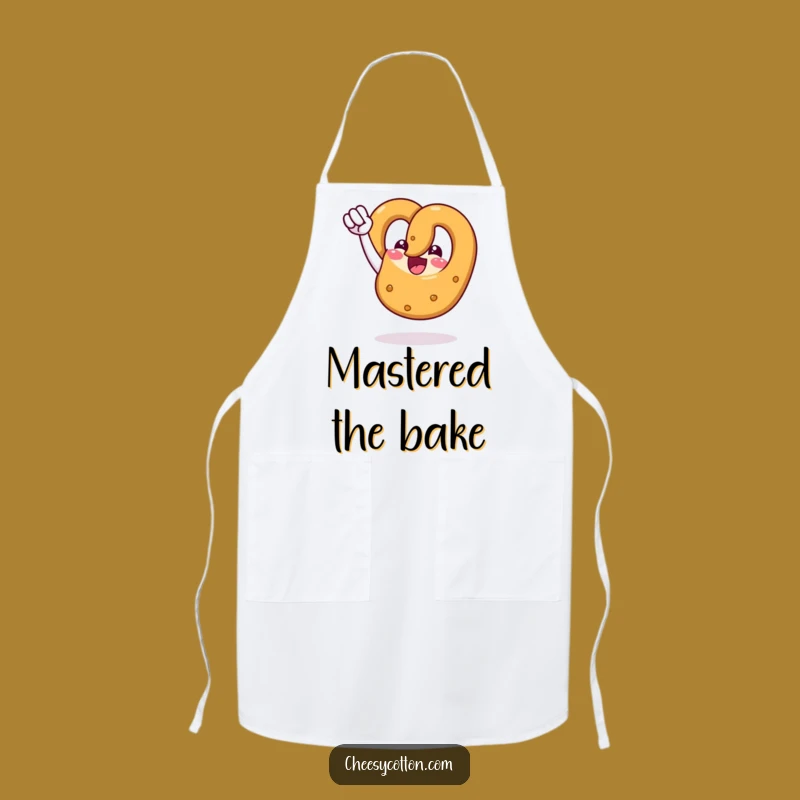 Funny Pretzel Fist Pump Apron: Cook with Victory, Chef's Cheerful Gear
