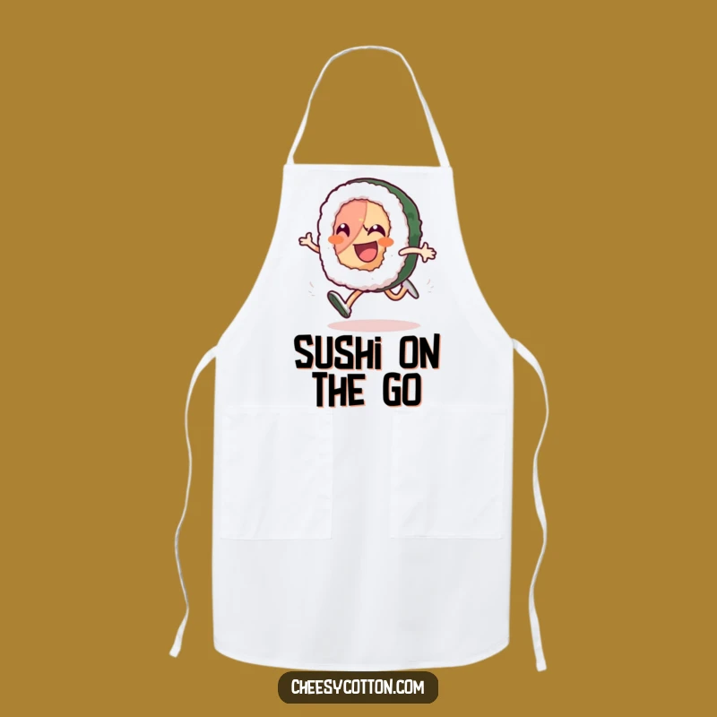 Funny Sushi Roll Apron: Kitchen High-Knee Runner Chef Gear, Great Funny Gift