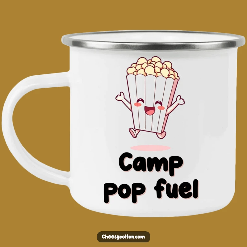 Funny Popcorn Leap Camping Mug - Adventure Snacks Gift!