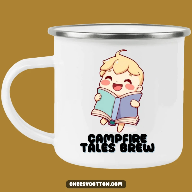Funny Book Camping Mug: Enjoy Cheerful Sips with a Happy Reader