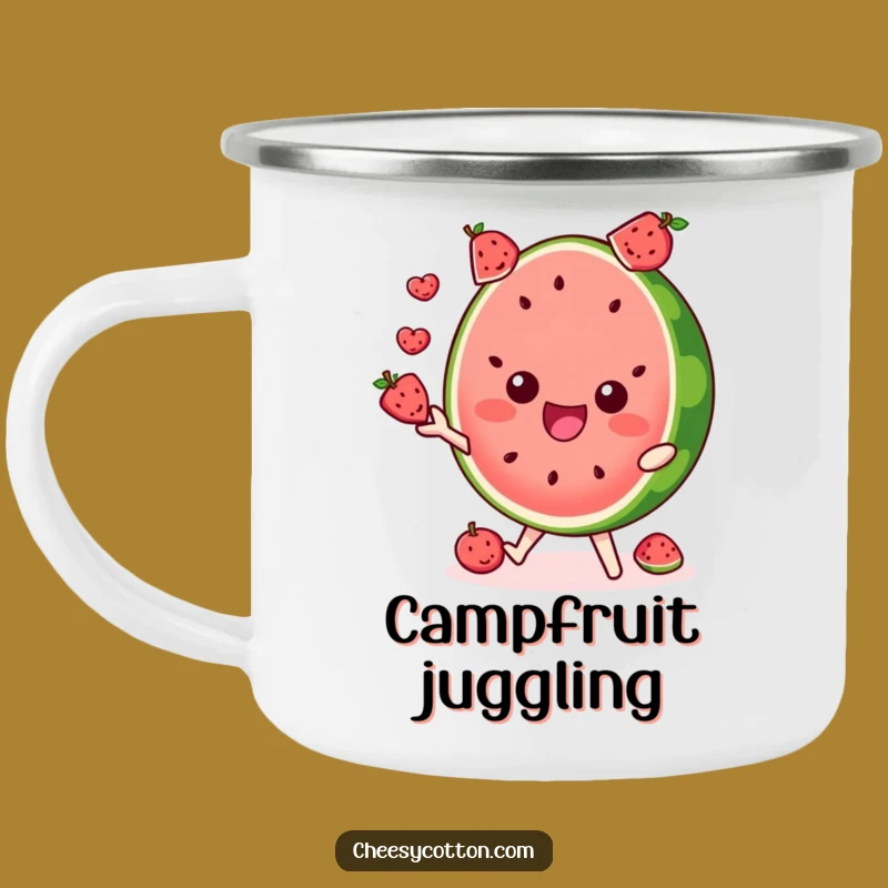 Funny Watermelon Juggling Camping Mug - Fruity Adventures Gift!