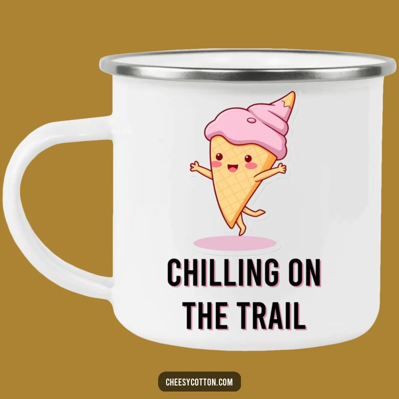 Funny Ice Cream Cartwheel Camping Mug: Sweet Drinkware for Fun Outdoor Treats