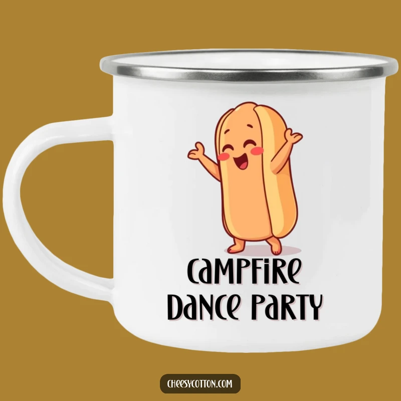 Funny Hot Dog Camping Mug: Dance Under the Stars, a Rugged and Fun Gift!