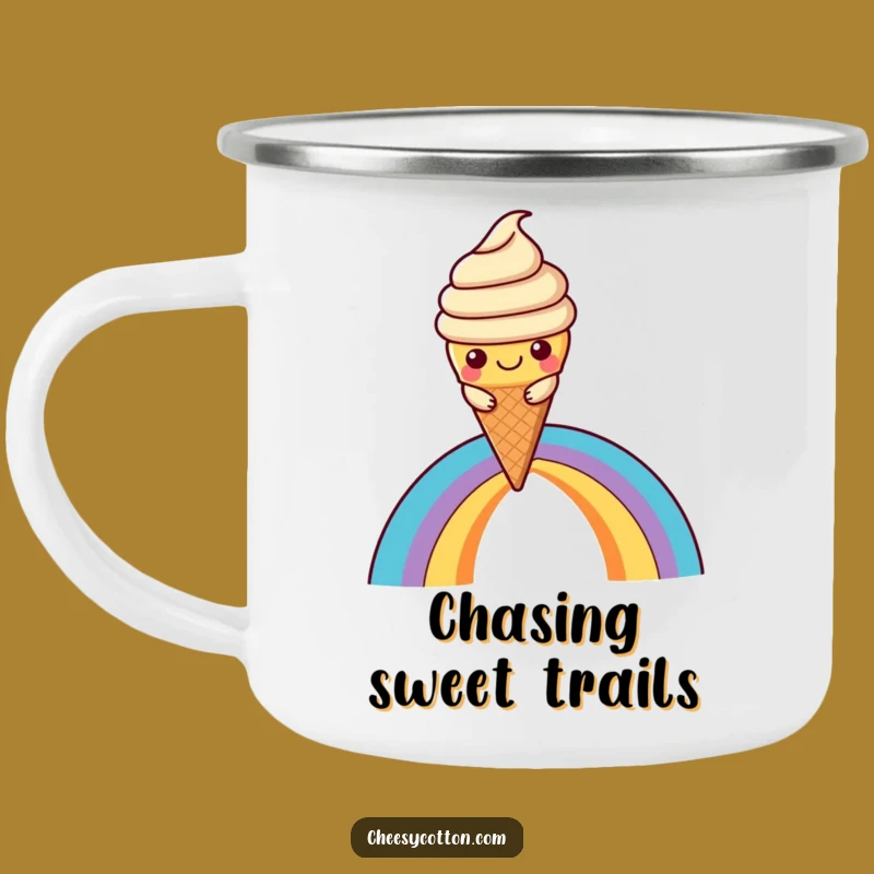 Funny Kawaii Ice Cream Camping Mug: Sweet Sips, Perfect Funny Gift For Campers