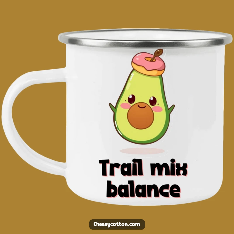 Funny Avocado Donut Camping Mug - Outdoor Fun & Funny Foodie Gift!