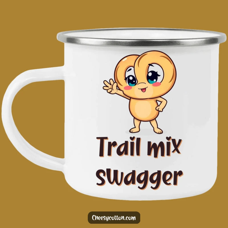 Funny Pretzel Pose Camping Mug - Bold Adventures Gift!