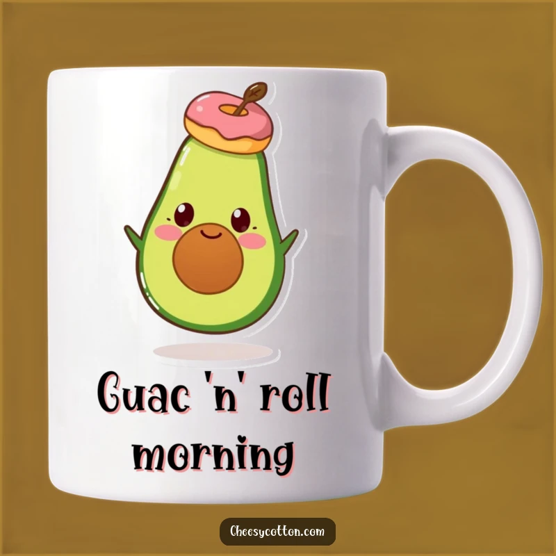 Funny Avocado Donut Mug - Hilarious Fruit & Treat Gift for Happy Mornings!