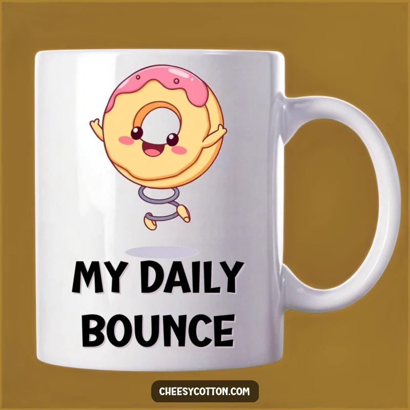 Funny Kawaii Donut Spring Mug: Joyful and Humorous Gift Idea