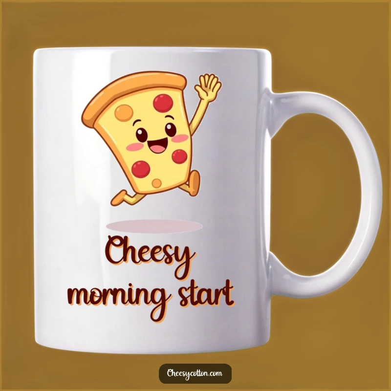 Funny Pizza High Five Mug: Share the Love & Laughs!
