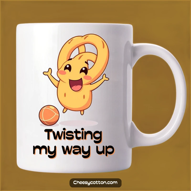 Funny Pretzel Bounce Mug: Joyful Ball Player Gift