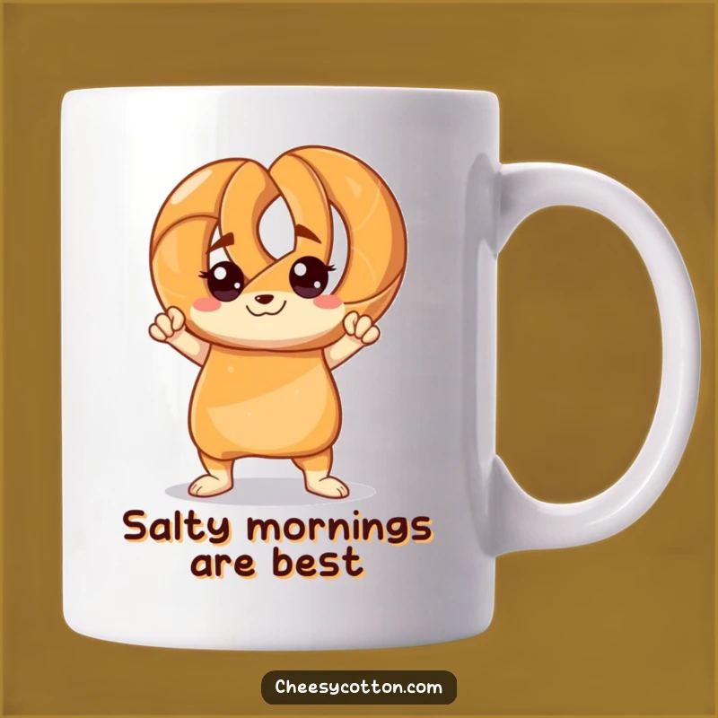 Funny Pretzel Pose Mug: A Confident and Hilarious Gift for Snack Lovers