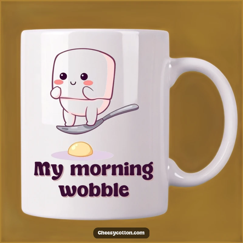 Funny Marshmallow Balance Mug: Hilarious Character Gift for Spoon Balancing Lovers