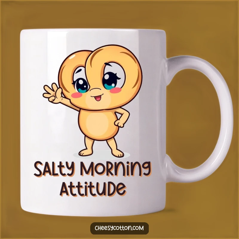 Funny Pretzel Pose Mug - Confident & Bold Gift Idea!