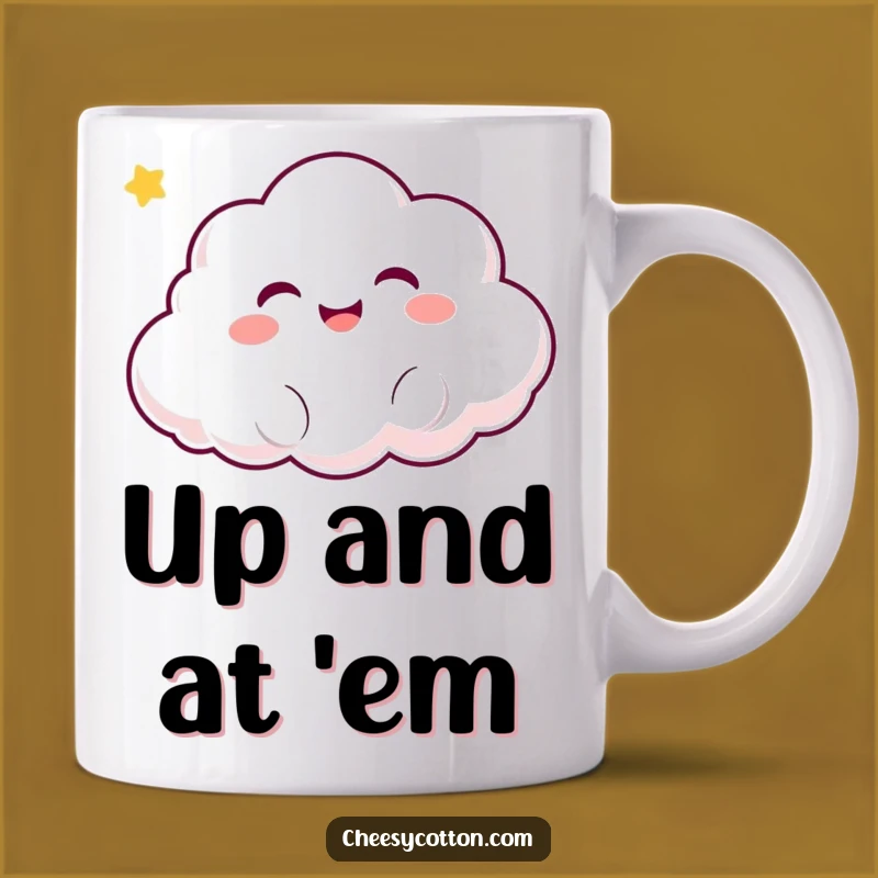 Funny Kawaii Cloud Mug: Giggling Sky Friend, Perfect Funny Gift For Dream Chasers