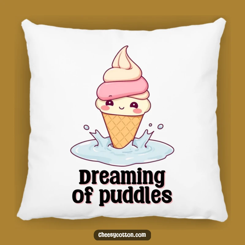 Cozy Funny Ice Cream Splash Pillow: Snuggle Up with Sweet Comfort