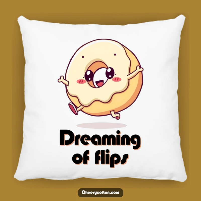 Funny Kawaii Doughnut Cartwheel Pillow Cozy Comfort And Cute Cheer