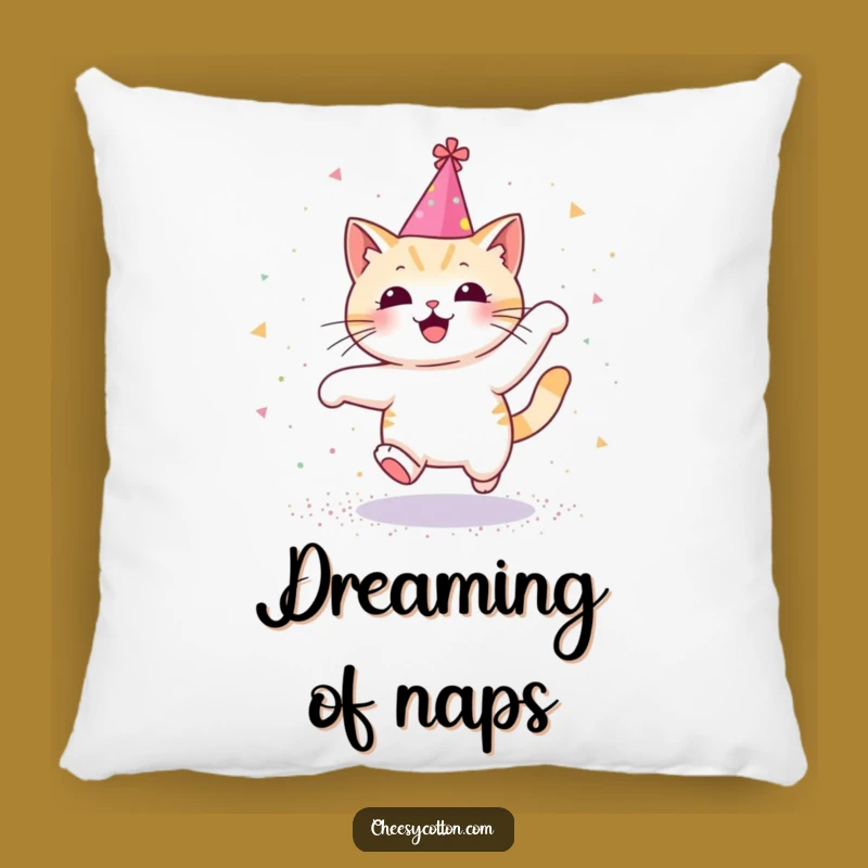 Funny Kawaii Cat Pillow, Glitter Leap - Soft Cute Funny Gift
