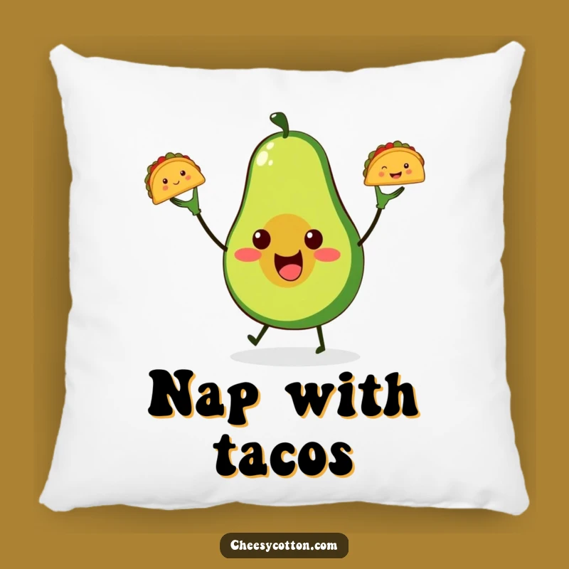 Funny Avocado Taco Juggling Pillow: Cozy & Hilarious Comfort