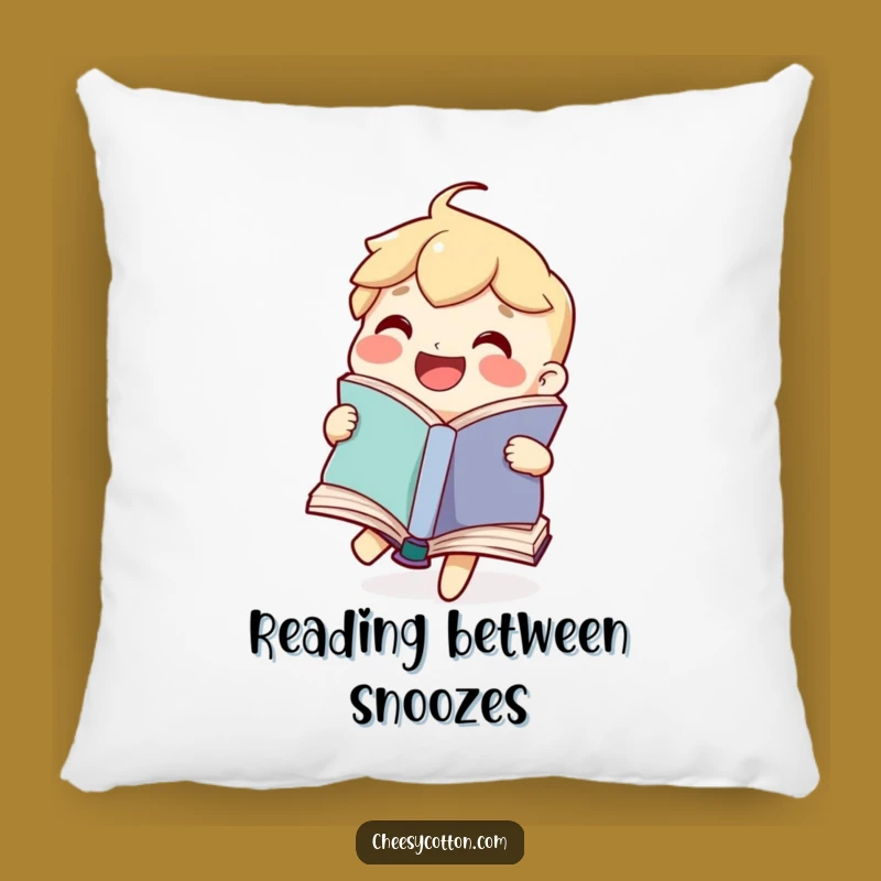 Funny Book Pillow: Happy Character Comfort for Cozy Reading Time