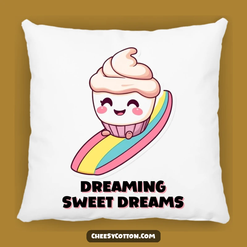 Funny Cupcake Pillow, Rainbow Slide - Soft Sweet Funny Gift