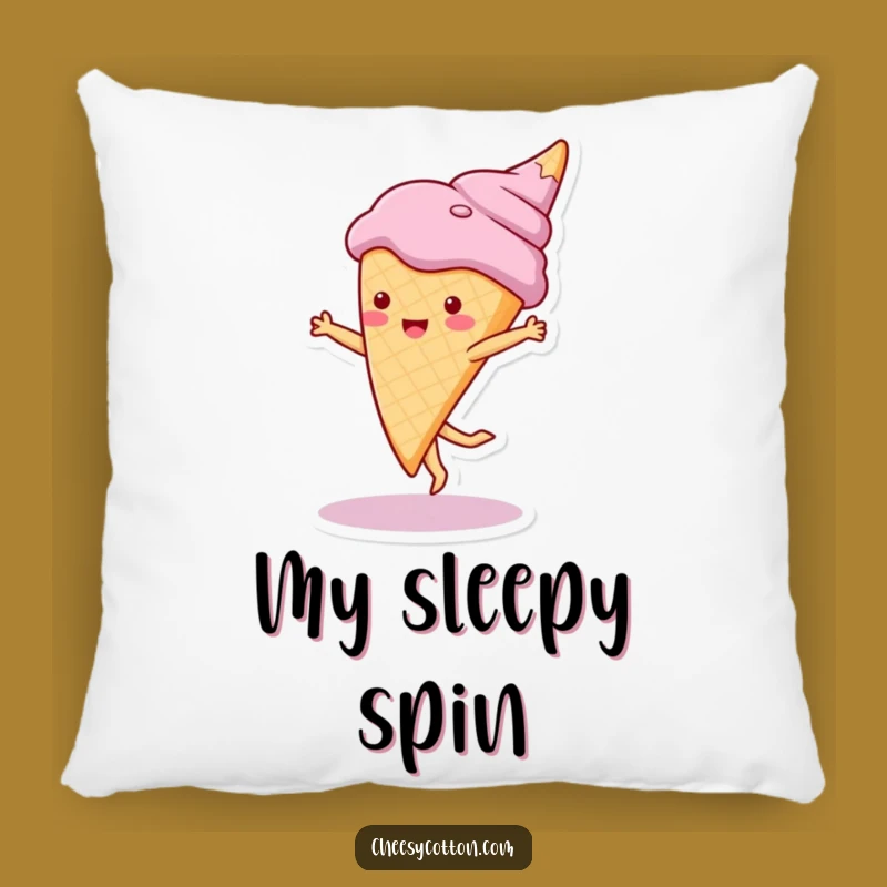 Funny Ice Cream Cartwheel Pillow: Sweet Decor for a Cozy & Fun Room