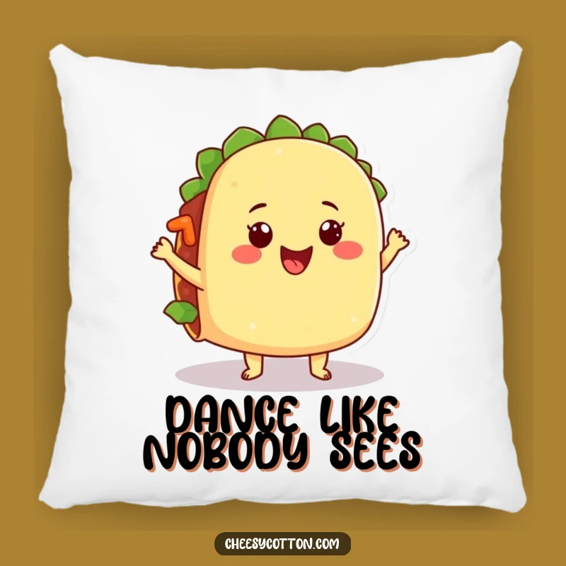 Funny Jiggling Taco Pillow: Cozy & Hilarious Mexican Food Character Decor Gift