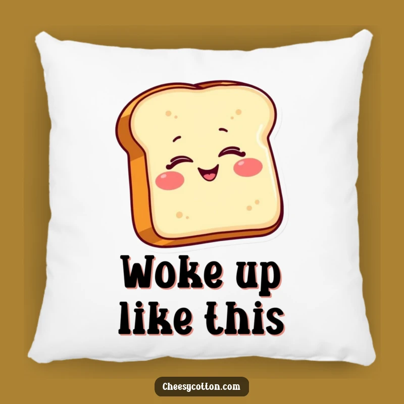 Funny Toast Pillow: Cuddle Up with a Wink, a Soft and Cheerful Gift!