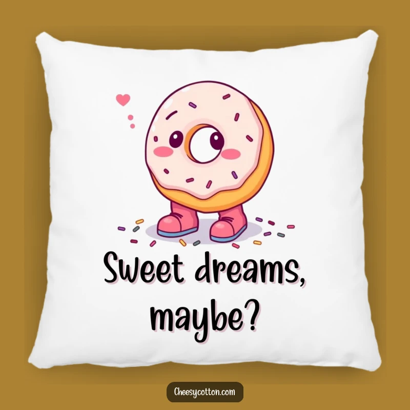Funny Donut Sprinkle Pillow: Soft Character Cushion, Comfy Humorous Gift