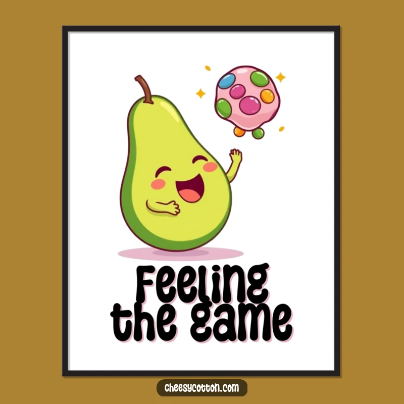 Funny Avocado Bean Bag Digital Art - Instant Joy for Your Walls!