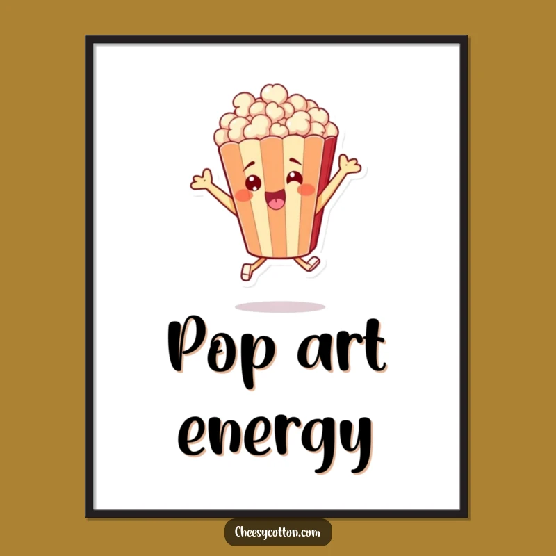 Funny Popcorn Leap Digital Art - Instant Cheerful Movie Poster