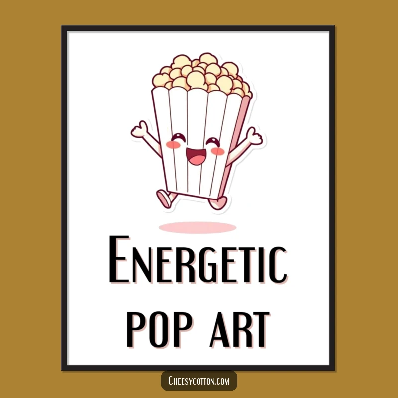 Funny Popcorn Leap Digital Art - Instant Energetic Decor Gift!