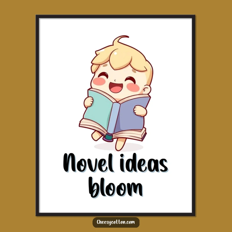 Funny Book Digital Art Print: Instant Happy Decor for Readers