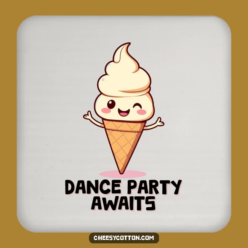 Funny Kawaii Ice Cream Dance Coaster Add Sweetness To Your Table