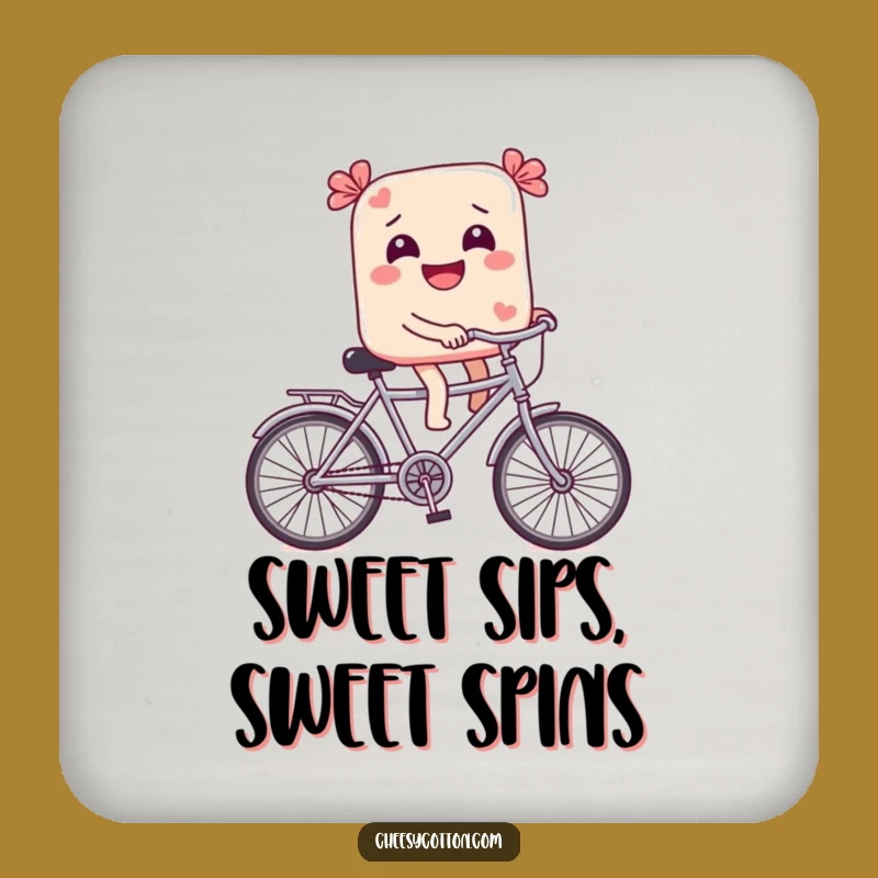 Funny Candy Bike Coaster Set: Protect Surfaces with Sweet Style