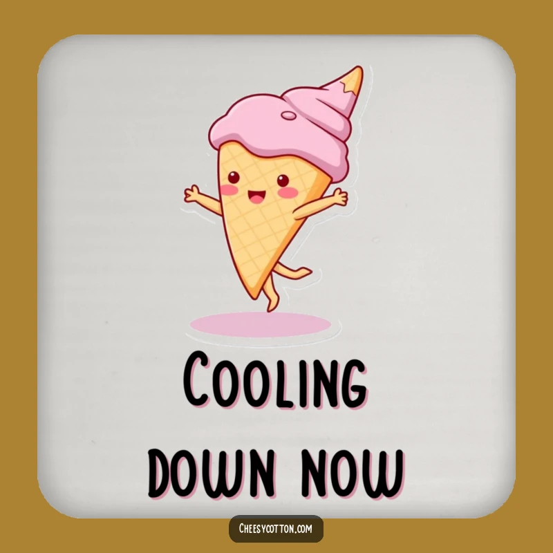 Funny Ice Cream Cartwheel Coaster: Sweet Protection for Your Drink Table