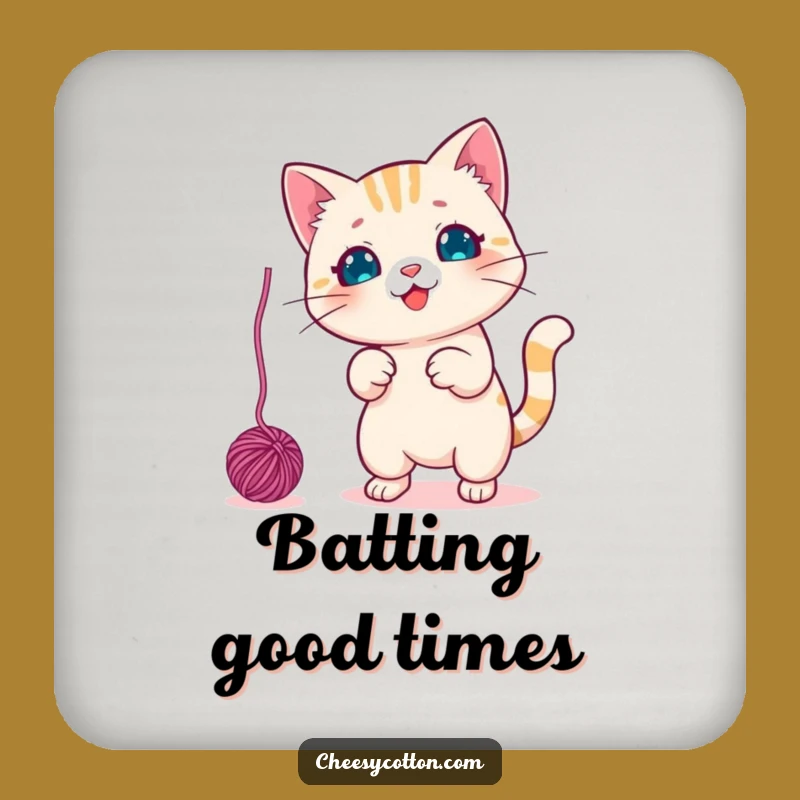 Funny Kawaii Cat Coaster: Protect Surfaces with Playfulness