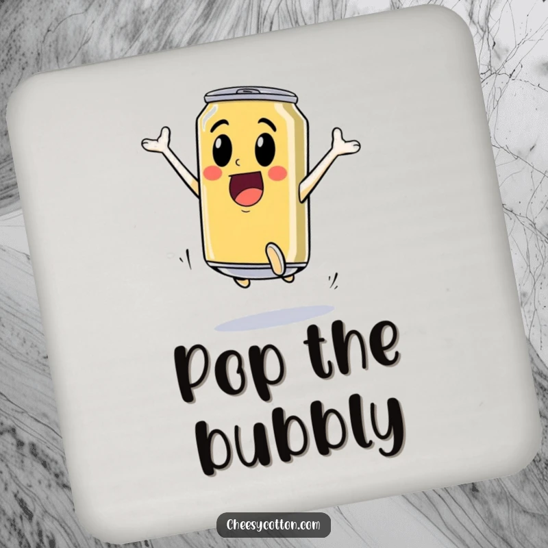 Funny Coasters: High-jumping soda cans bring energetic, fizzy fun to drink coasters, protecting surfaces with sporty humor.