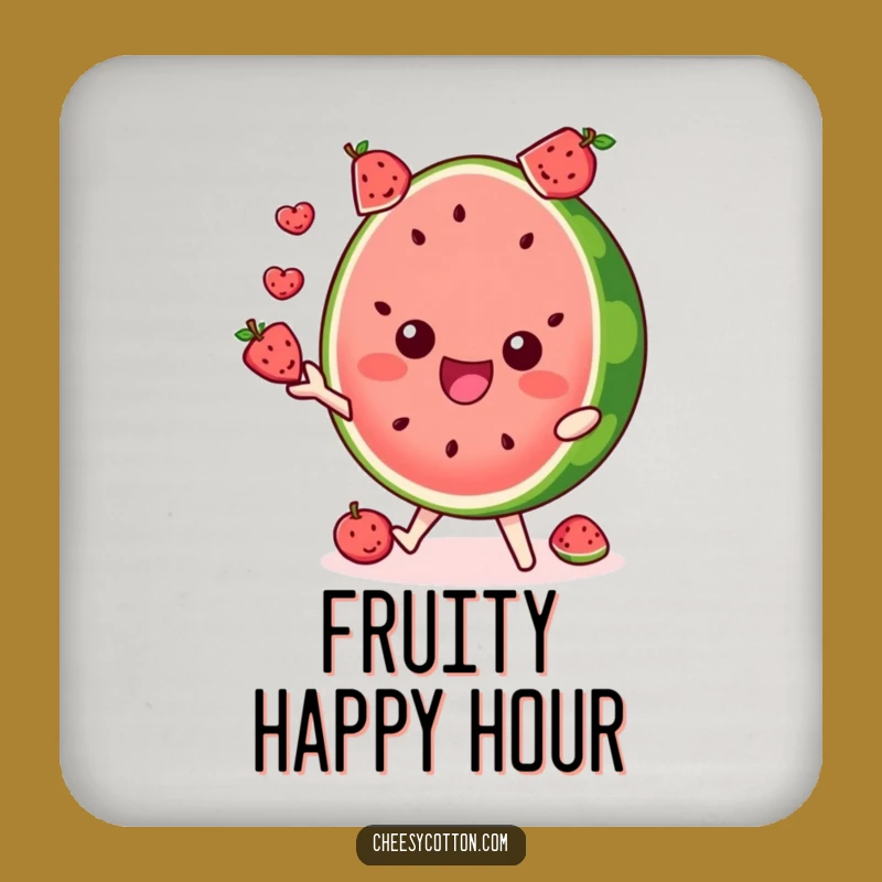 Funny Watermelon Juggling Coaster - Protect Surfaces with Fruit Gift!