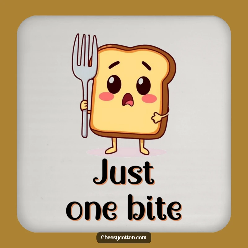 Funny Toast Fork Coaster Set: Protect Surfaces with Hilarious Breakfast Art